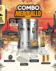 COMBO BARRIL ASADOR EL MERO GALLO 18 KG