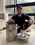 barril asador en un ambiente de apartamento