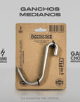 Ganchos medianos x5 unidades Garantia 1 año