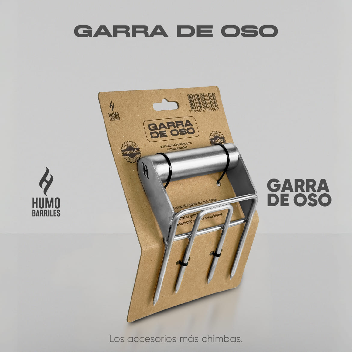 Accesorio Garra de Oso en acero inoxiddable - presentación 
