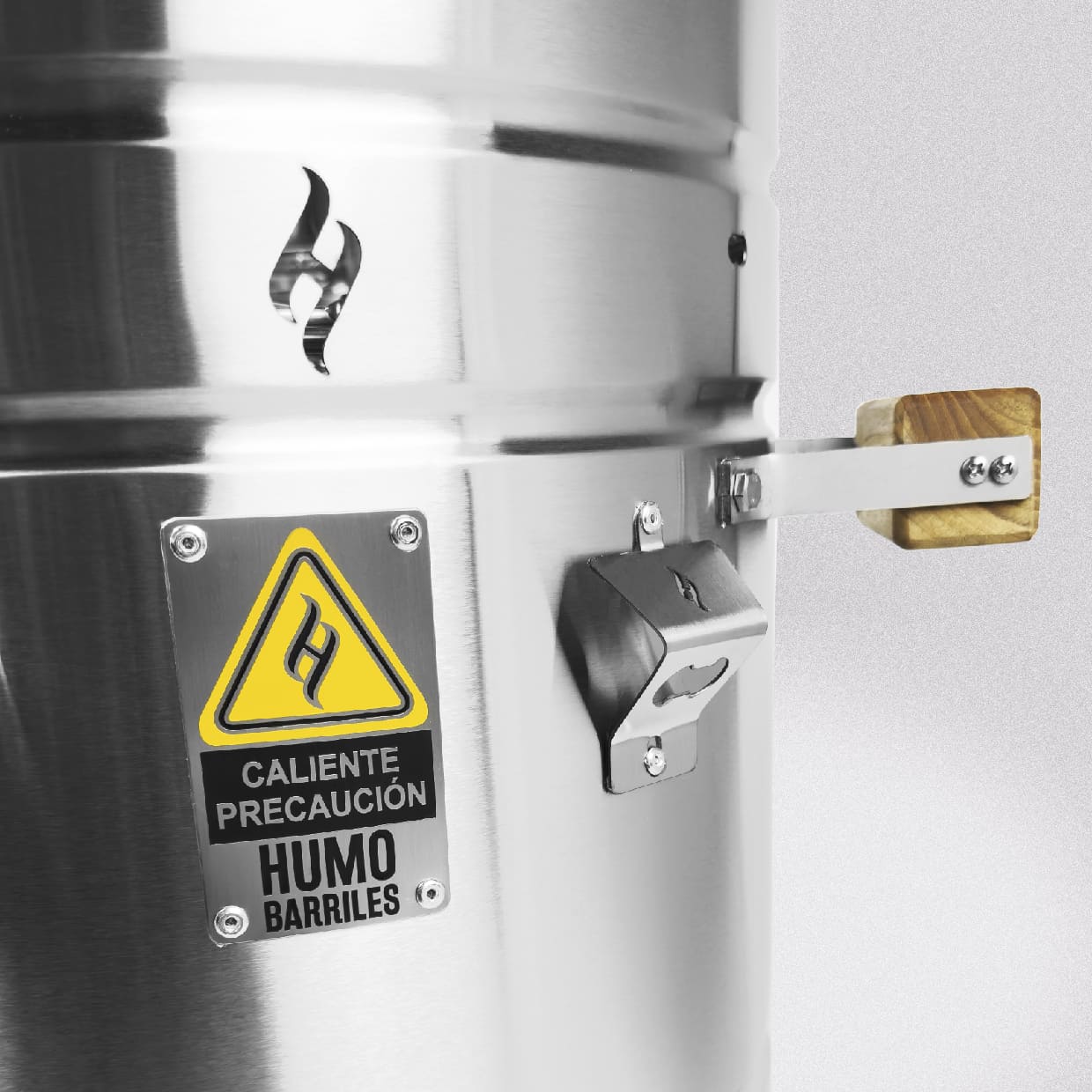 HUMO BARRIL MINI 
12 Libras 
Destapador
Caliente- Precaución